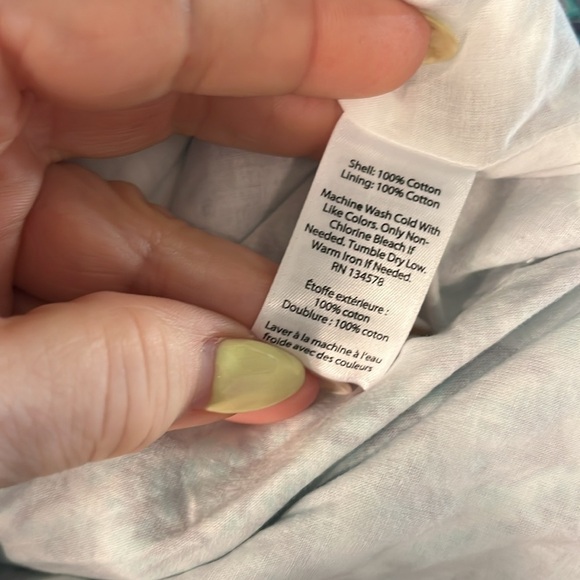 Vineyard Vines Paisley Romper Embroidered Pull-On Button Front Tie Waist Tassel - Picture 9 of 12